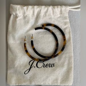 J. Crew Tortoise Hoop Earrings